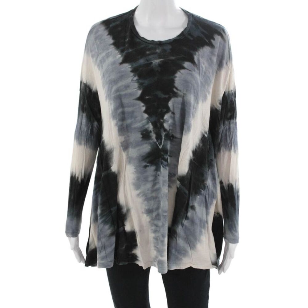 Mumu Mellow Women Bohemian Tunic Top Black Long Sleeve Size S